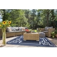 thumbnail image 2 of Oriental Area Rug - 5 ft. 3 in. x 7 ft. 6 in., Navy, Waterproof Floor Rug with UV Protected Surface for Patio, Garden, Backyards, 2 of 8