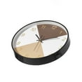 thumbnail image 3 of Decorative Modern Round Wood- Looking Plastic Wall Clock for Living Room, Kitchen, or Dining Room, 3 of 8