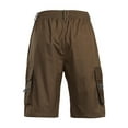 thumbnail image 2 of Innerwin Beach Shorts High Waist Men Summer Short Pants Holiday Solid Color Lounge Bottoms Brown XL, 2 of 4