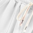 thumbnail image 5 of MIUOWANP Women's Shorts with Pockets Solid Color Simple Style Drawstring Waist Sports Shorts Size L(8)White, 5 of 5