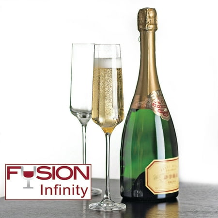 Wine Enthusiast 7340404 Fusion Infinity Champagne Flutes, 4 Pack