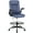 Blue, variant on Misolant Drafting Chair, Tall Office Chair for Standing Desk, Standing Desk Chair with Adjustable Height and Flip-up Arm, Leather Drafting Chair, High Office Chair for Counter Height Desk