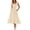 Apricot, variant on Women's 2026 Summer Boho Floral Midi Dress Casual Sleeveless Square Neck Smocked Ruffle Flowy A-Line Beach Vacation Dress with Pockets, Apricot, L