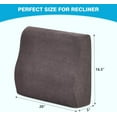 thumbnail image 2 of Back Support Pillow for Recliner Dual Layer Lumbar Support Pillow with Gel Memory Foam Ergonomic Orthopedic Couch Lumbar Cushions for Elderly Lower Back Pain Relief Washable Cover Brown, 2 of 7