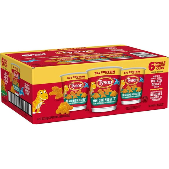 Tyson Mini Dino Chicken Nugget Cup, Frozen, 6 ct.