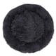thumbnail image 1 of Cama redonda suave y cálida de felpa para mascotas pequeñas, perros y gatos, alfombrilla antideslizante, cojín cómodo para el invierno (gris oscuro XS), 1 of 10