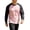 Pink, variant on Men's Casual Long Sleeve T-Shirt, Color Block Raglan Sleeves, Lightweight Relaxed Fit Layering Top, S-3XL