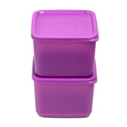 Tupperware Plastic Container Cubix- 2 pieces, Purple