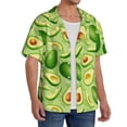 thumbnail image 2 of Sikiie Green Avocado Men's Wrinkle Free Untucked Cuban Shirt Business Casual Button Down Shirts Short Sleeve ShirtXX-Large, 2 of 5