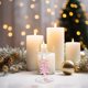 thumbnail image 1 of Portavelas de cristal para decoración de coronas de árbol de Navidad | Soporte para velas transparente para decoración navideña del hogar | Adorno para chimenea de mesa de cena romántica, 1 of 7