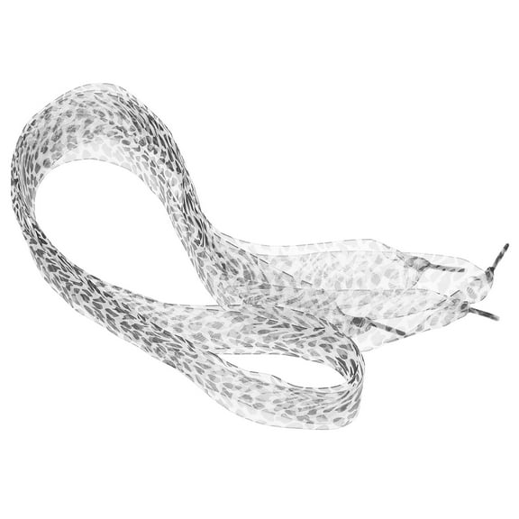 Toyvian Flat Wide Shoe Laces in Leopard Print Polyester for Sneakers and Casual Footwear