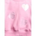 thumbnail image 4 of Wonder Nation Girls Fleece Sweatshirt and Joggers Set, 2 Piece, Sizes 4-18 & Plus, 4 of 5