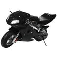 thumbnail image 2 of Floseru Mini Motorbike, Mini Dirt Bike, Pocket Rocket Motorcycle, Gas Pocket Motorbike with Front Rear Disc Brakes, 49cc 2-Stroke, Racing Max Speed 20MPH, Dual Headlights, 2 of 10