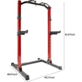 thumbnail image 5 of FlexWave Full Power Rack, Red & Black, 3x3 Steel, Four-Post Design for Home & Commercial Gym Use, 5 of 7