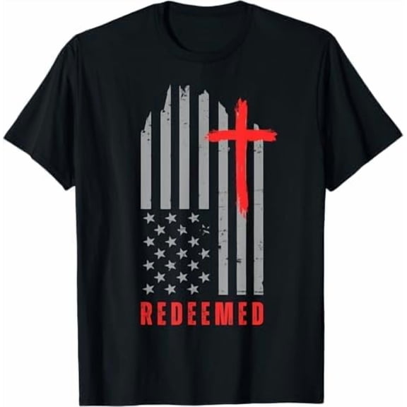 Greenink Redeemed Cross Nails Mens Christian Jesus Shirt Short Sleeve T-Shirt Religious Graphic Tee Tops for Women Men