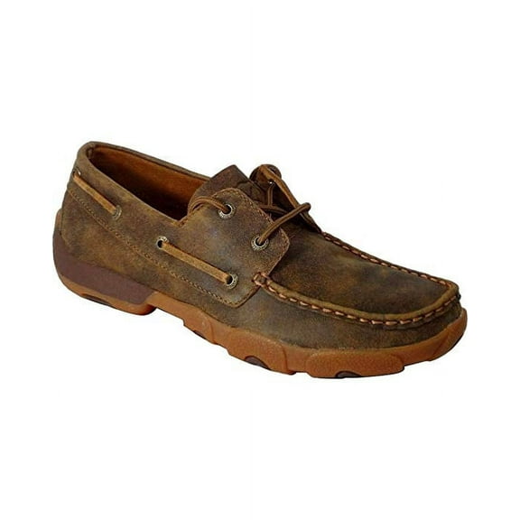 Twisted X Casual Shoes Womens Driving Mocs Leather 8 W Bomber WDM0003