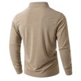 thumbnail image 4 of GEWSEY Mens Long Sleeve Polo Shirt Classic Casual Button Collared Fashion Golf Shirts (Khaki, XXL), 4 of 9
