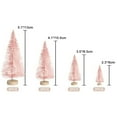 thumbnail image 6 of ValHome 8PCS Mini Pink Christmas Trees Bottle Brush Tabletop Decoration Set - Frosted Sisal Trees with Wooden Bases - Artificial Small Xmas Trees for Holiday, Village & Home Décor(2.4/3.5/4/5 inch), 6 of 9