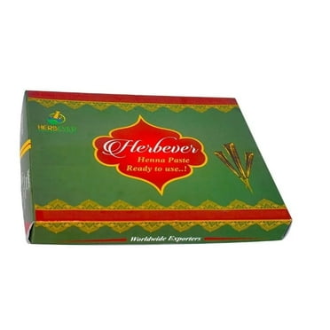 Herbever Henna Hair Color Paste, Ready-to-Use, Reddish Brown Shade, Easy Application, 12 Pack