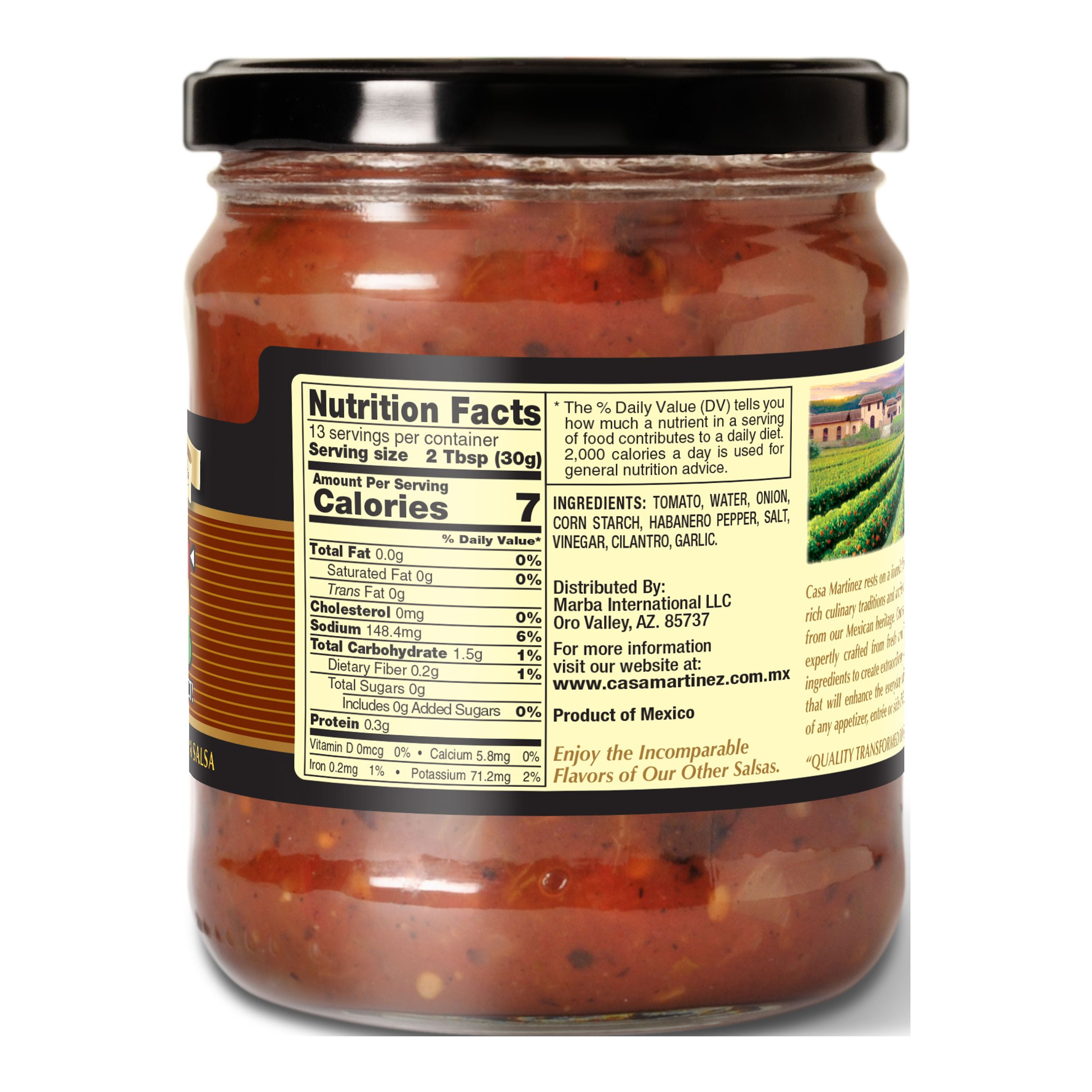 Casa Martinez Hot Fire Roasted Habanero Salsa, 16 oz