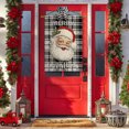 thumbnail image 4 of Sm:)e Black Off White Buffalo Plaid Christmas Santa Claus House Flag Double Sided 28 x 40 Inch, 4 of 5