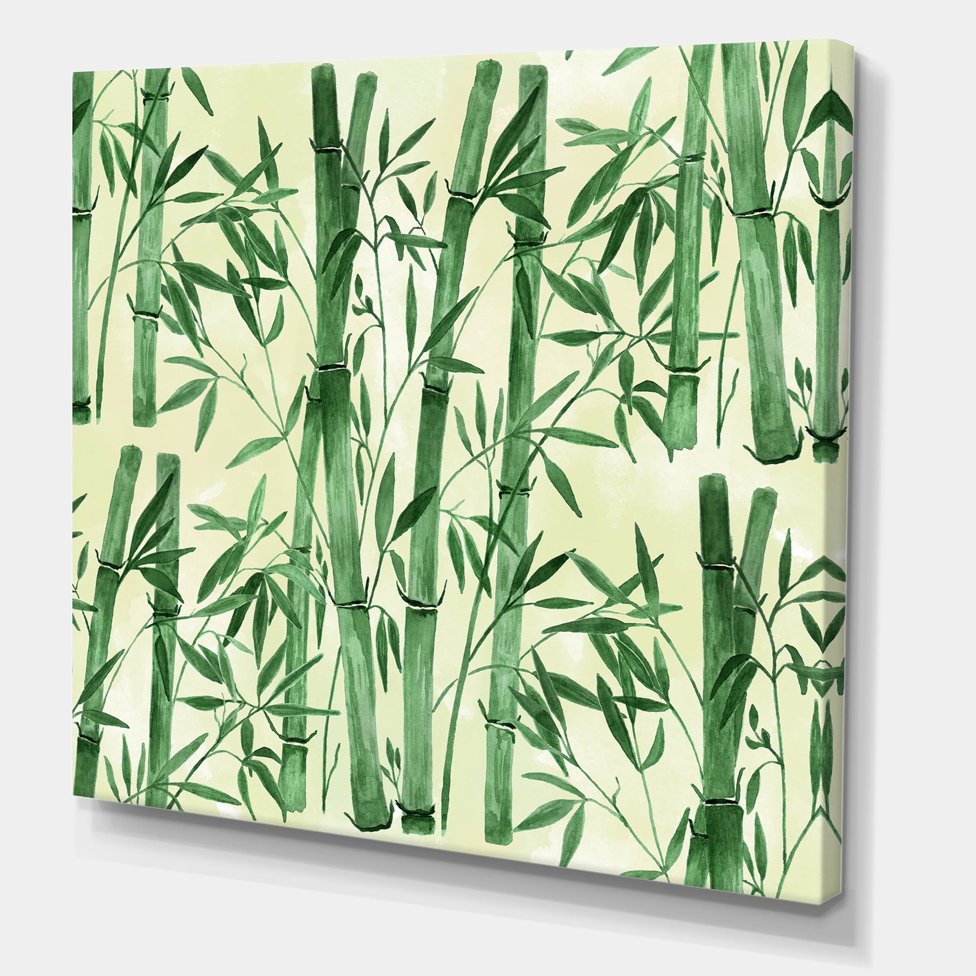 The Forest of Bamboo Branches I 30 in x 30 in Painting Canvas Art Print, by Designart