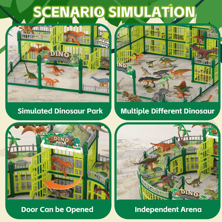 LINXUXIE 215pcs Dinosaur House Play Set with 36 Dinos - Walmart.com