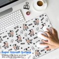 thumbnail image 4 of Long Mouse Pads for Desk,White Cow Moo Pattern Desk Mats on Top Of Desks, Desk Mouse Pad Extra Large with 3mm Non-Slip Base and Stitched Edge for Gaming,Office,Work,Home 35.4"x15.7", 4 of 6
