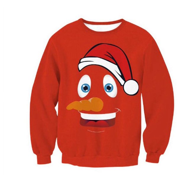 Suéter de Navidad feo Unisex para hombres y mujeres, ropa con estampado de Santa Elf, novedad de otoño e invierno, 2024