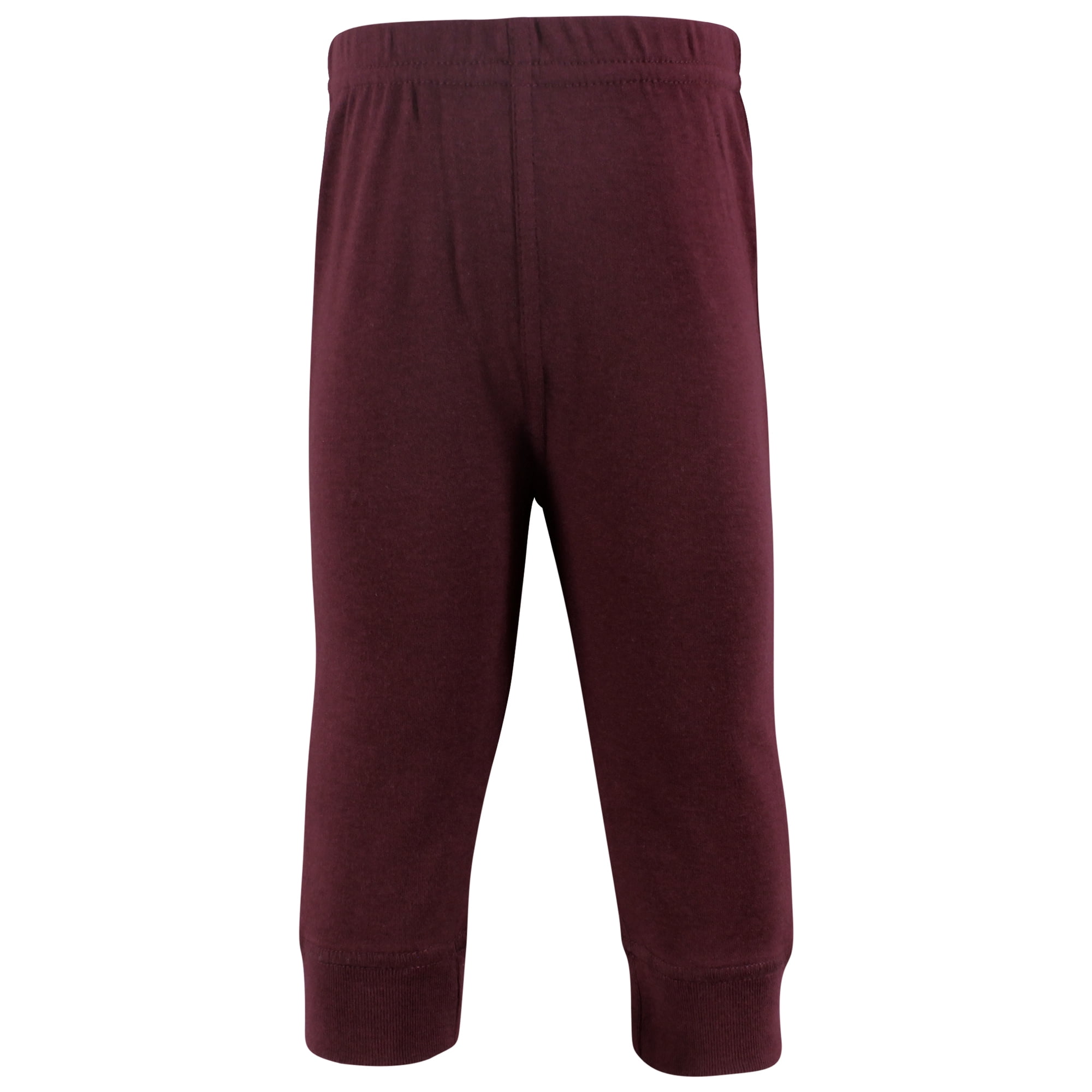 Hudson Baby Boys Cotton Pants and Leggings, Navy Burgundy Black, 0-3 Months