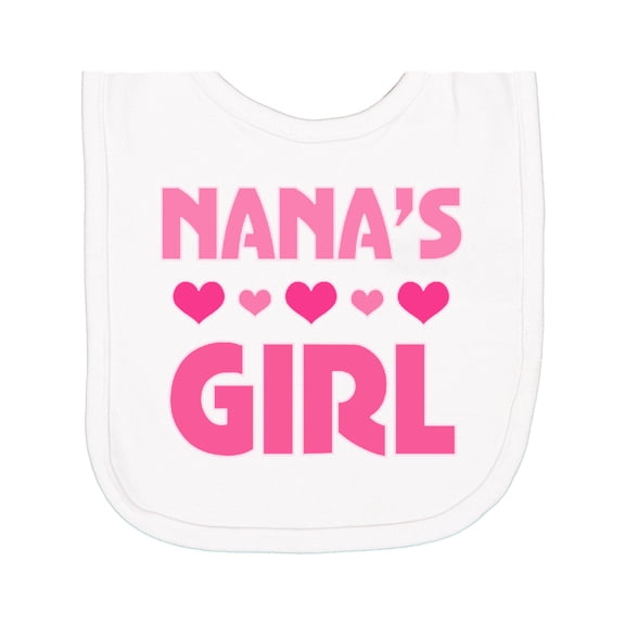 Inktastic Nana's Girl Grandchild Newborn Bib