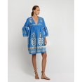 thumbnail image 2 of EASYBRAUS Women Bohemian V Neck Print Midi Dress Spring Casual A Line Vacation Dress, 2 of 4