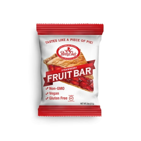 Betty Lou s Strawberry Fruit Bars Vegan Gluten Free Snack Bars 12 Ct.