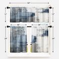 thumbnail image 2 of Orange Kitchen Curtains Grey Beige Window Curtains Valance and Tier Set 36 Inch, Contemporary Rod Pocket Short Tier Curtain, Abstract Art Small Cafe Curtains for Kitchen Decor, 2 of 6