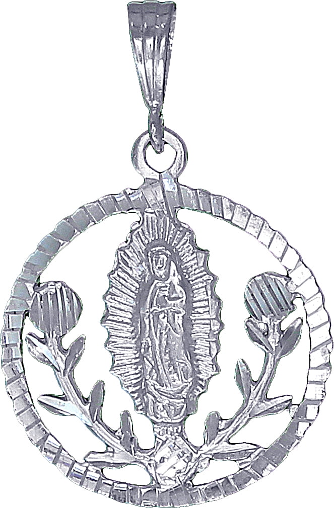 silver virgin mary necklace