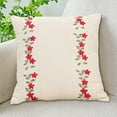 thumbnail image 5 of COM1950s Embroidered Rose Pillow Cover for Sofa and Bed,Floral Design Decorative Cushion Case,Easy To Clean and Replace,Ideal for Lumbar Support Holiday Gift,17.7X17.7 Inch, 5 of 7