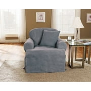 Sure Fit Soft Suede T-Cushion Chair Slipcover