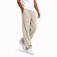 thumbnail image 4 of Evdexr Corduroy Pants Mens Drawstring Baggy Sweatpants Fall Winter Hip Hop Travel Pants Loose Fit Breathable Solid Color Trousers with Pockets XL, 4 of 6
