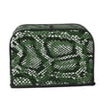 thumbnail image 2 of Xecao Green Snakeskin Print 2 Slice Toaster Cover with Pockets, Small Appliance Cover, Dust and Fingerprint Protection, Machine Washable, 2 of 7