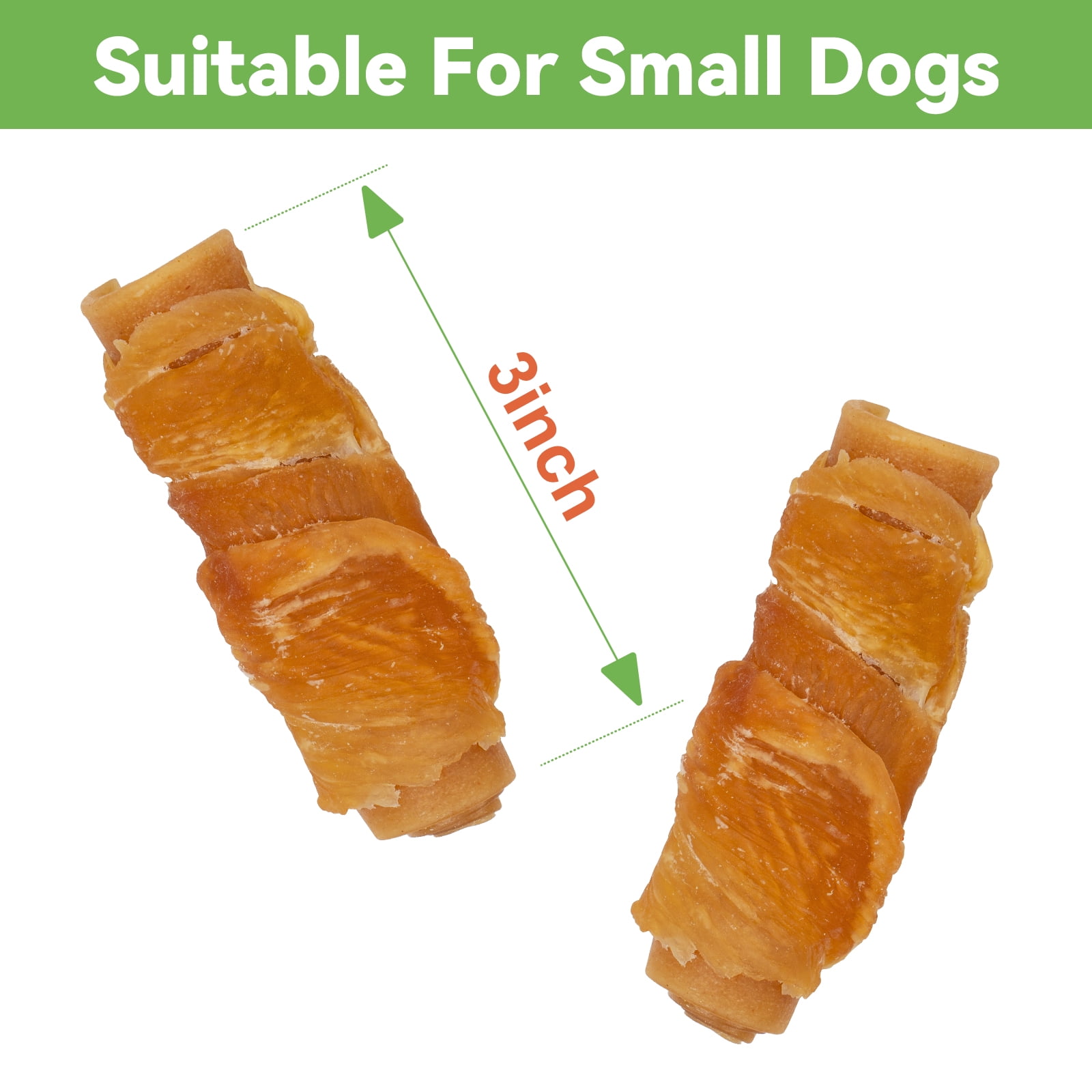 MON2SUN Chicken Wrapped Peanut Butter Rolls Small Dog Treats, 21.16 oz (16 Count)