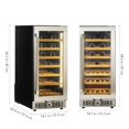 thumbnail image 2 of Foxnovo Wine Cooler Refrigerator Elegant Design Ample Storage 33 Bottles, 2 of 13