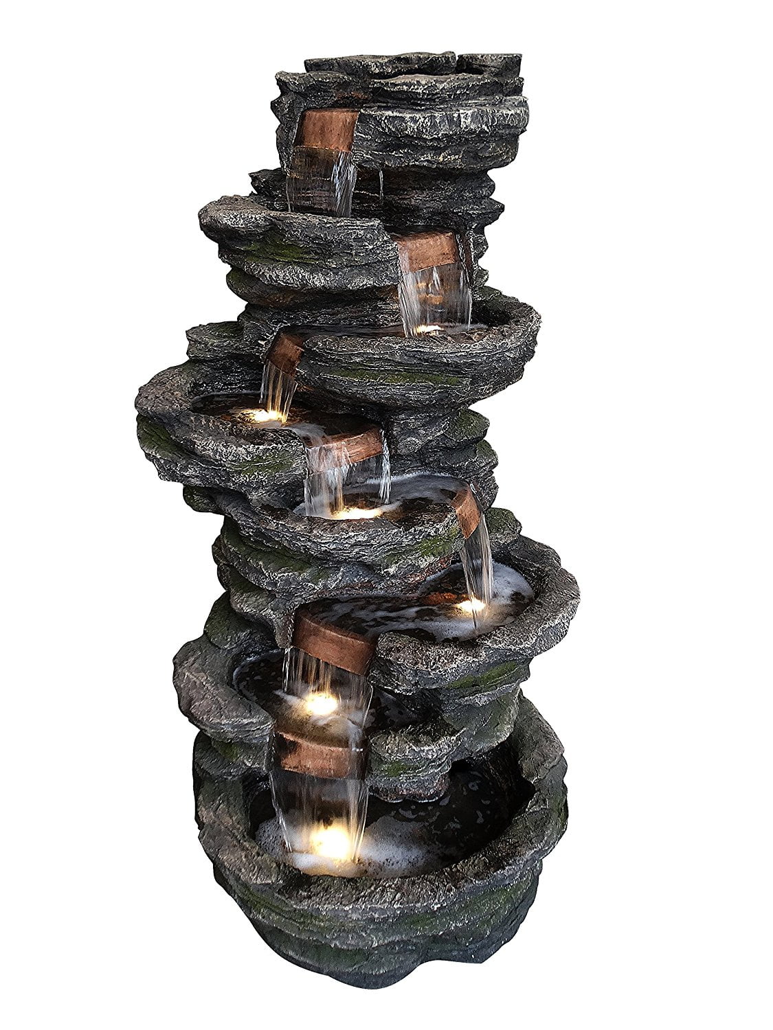 Alpine Stone Look Multiple Tiered Fountain, 58 Inch Tall by Alpine Corporation
