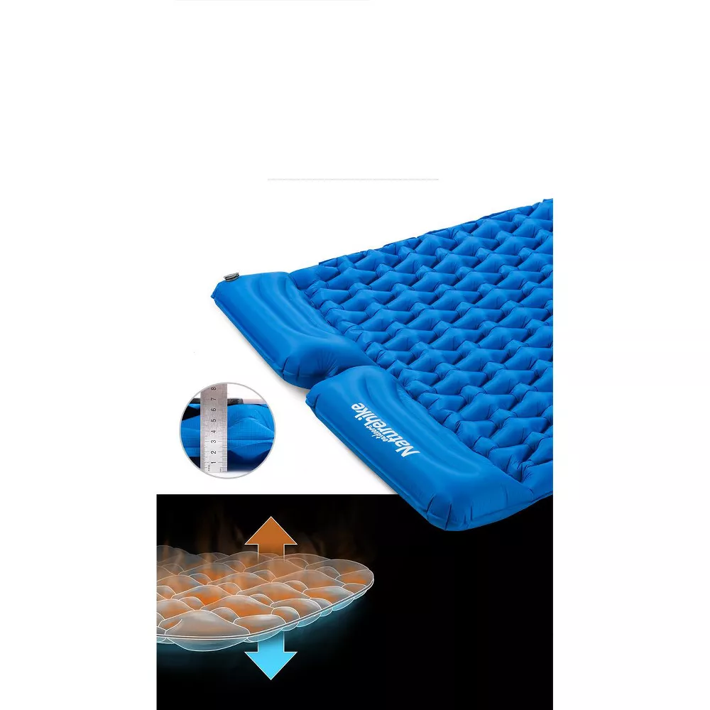 Naturehike Inflatable Camping Sleeping Pad,Ultralight Durable 2.55"Thickness Camping Mattress,Compact Air Mat for Hiking,Traveling,Backpacking&Outdoor