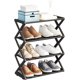 thumbnail image 2 of Zapatero plegable de 4 niveles para ahorrar espacio, organizador de zapatos para armario, pasillo, entrada, dormitorio (negro), 2 of 4