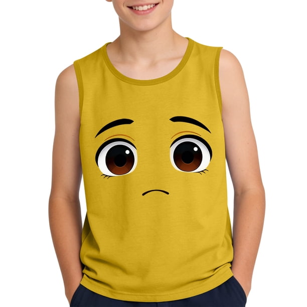 Camisola de Niños Pequeños 3-15 Años sin Mangas Tela Suave Impresión Gradiente para Ocasiones Informales Y Formales