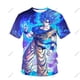 thumbnail image 2 of Verano manga corta dibujos animados animación Dragon Ball 3d impresión camiseta niños Cool moda calle niños Top Dragon Ball T-shirt110 heqiyong CONDUJO, 2 of 2