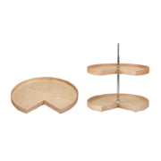 Wood Kidney Lazy Susans Premium Lazy Daisy Natural Wood Independently Rotating, Kidney Shaped, Standard Rim, Single...
