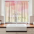 thumbnail image 2 of Ambesonne Hello Gorgeous Kitchen Curtains, Pink Watercolor, 55"x39", Multicolor, 2 of 3