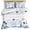 Blue, variant on Blue Floral Spring Bedding 3 Piece Duvet Cover Set Twin Size, Summer Botanical Pastoral Soft Microfiber Comforter Cover with Zipper Closure & Pillowcases, Wrinkle & FadeResistant Quilt Cover