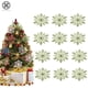 thumbnail image 1 of Adornos navideños de plástico con purpurina de Luxtrada, 24 piezas, 4 pulgadas, para árbol de Navidad (verde), 1 of 8
